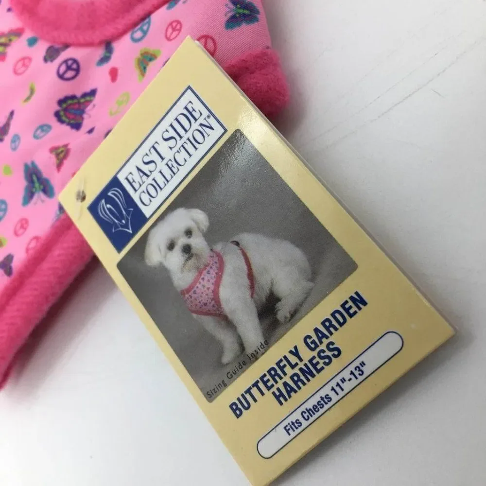 Dog Harness Butterfly Garden Print East Side Collection Pet Collar Size XS